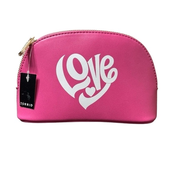 TORRID ‘TO LOVE’ MAKEUP BAG IN HOT PINK - Picture 4 of 4